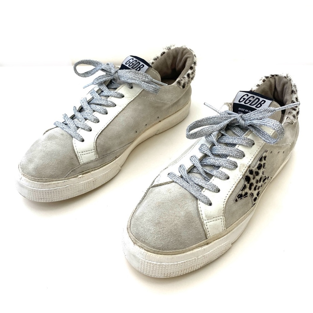Golden Goose GGDB May Grey Suede Low Top Sneakers Women's - Picture 8 of 14